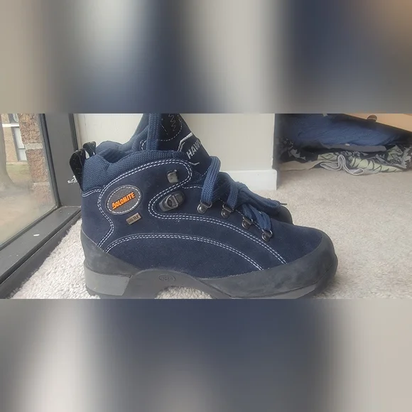 Gortex Hawk Men's Navy Hiking Boots Size 7.5 - Picture 3 of 10